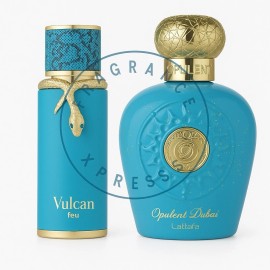 Franch Avenue + Lattafa VULCAN FEU FRENCH AVENUE  + OPULENT DUBAI 3.4 Oz EDP (GOD OF FIRE DUPES PACK)
