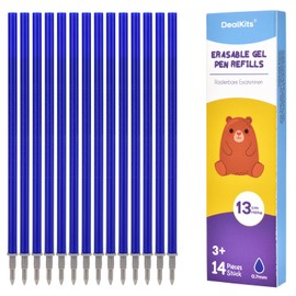 DealKits Erasable Refills, Compatible with Legami, [Pack of 14], Erasable Rollerball Pen for Legami Pens, Cartridges for Legami Erasable Pens, Tip 0.7 mm, Height 13 cm, Easy Erasable