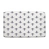 Nautical Anchor Bath Mat,Navy Blue White Anchor Ocean Bathroom Kitchen