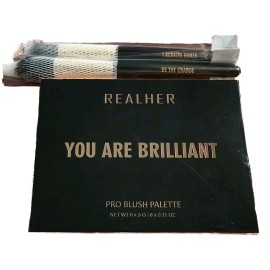 Realher STUNNING RealHer You Are Brilliant Pro Blush Palette w/2 Brushes!! FREE SHIPPING