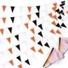 100 Ft Orange Black and White String Flags Pennant Banner,Hanging