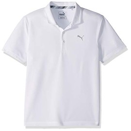 Puma Golf Boys 2019 Polo, Bright White, Medium