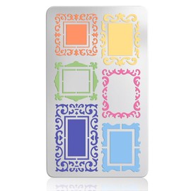 UNICRAFTALE Metal Stencils for Wood Burning Stainless Steel Reusable Template Border Corner Stencils for DIY Engraving Painting Embossing Journaling Bookmark