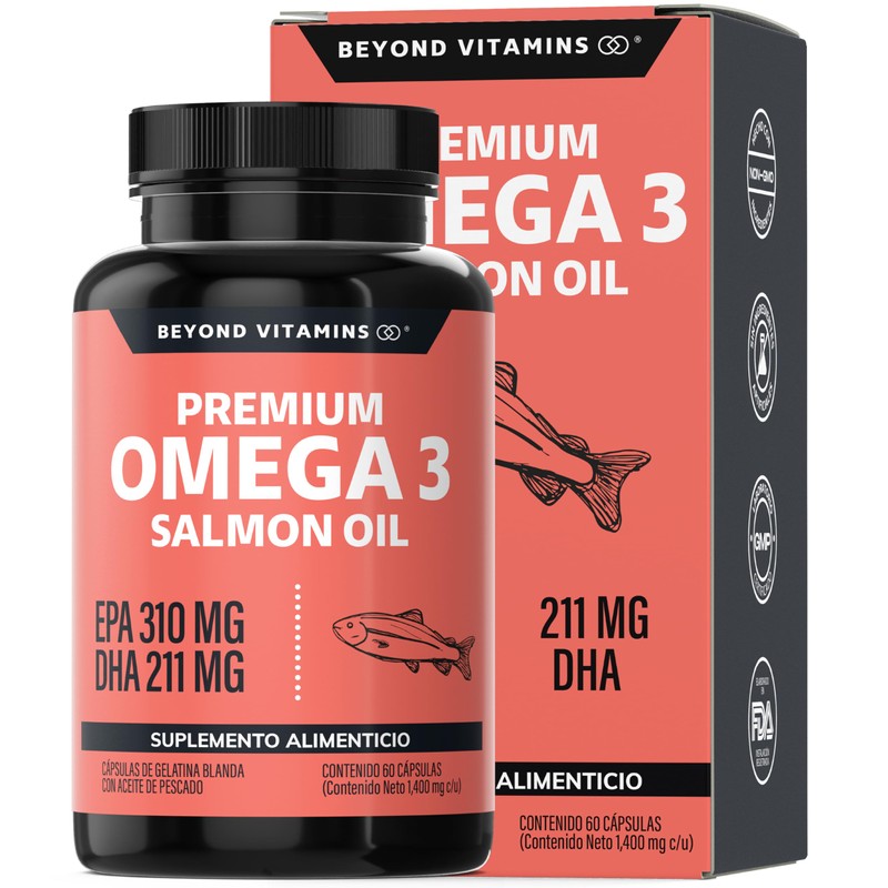 Omega 3 con Salmon Noruego 310mg EPA + 211mg DHA