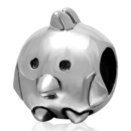 925 Sterling Silver Chicken Charm Animal Charm Lucky Charm fit for Pandoar Bracelet (Chicken)