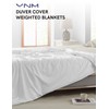 YnM Cotton Duvet Cover for Weighted Blankets (White, 36''x48'')