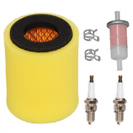 HIFROM 11013-1263 Replacement Air Filter with Fuel Filter Spark Plug Tune Up Kit Compatible with Kawasaki Mule 550 600 610 2510 2500 3000 3010 4000 4010 Drive Converter
