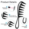 Wide Tooth Comb, 2 Pcs Large Tooth Combs Shark Teeth