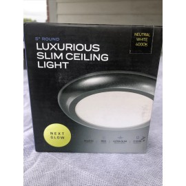 NEXT GLOW Luxurious Slim Ceiling Light 5”  4000K LED Dimmable Flush-Mount Ng2030 New