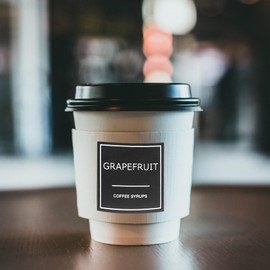 Hemoton Waterproof Writable Coffee Syrup Labels - 36 Pack, 2.5 Inch Black Kitchen Stickers for Bottles & Containers