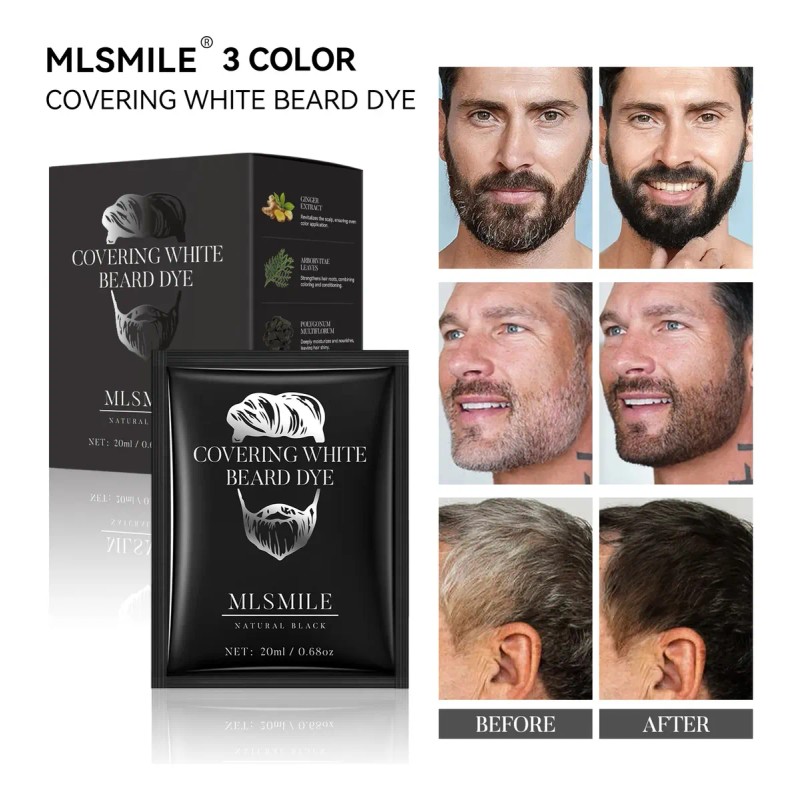 10 Piezas De Tinte De Barba Para Barba De Uso