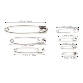 Craft Bulb Pin, 460pcs Stainless Steel Safety Pins, Small Wire Clothing Tag Pins for Sewing Supplies