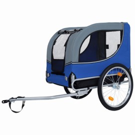 ESPIDOO Large Folding Bike Trailer: 66LB Capacity All-Terrain Pet Carrier with Steel Frame & Oxford Fabric - Universal Hitch System for Cycling Jogging Camping Outdoor Adventures - Medium & Small Dog