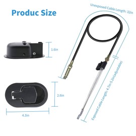 Universal Recliner Handle Replacement Parts Lever Cable Pull, Metal Couch Latch Release Pull (Exposed Cable Adjustable 4.7" to 5.2"), Fit for Ashley/Lazy Boy and Most Recliner Sofa Chair