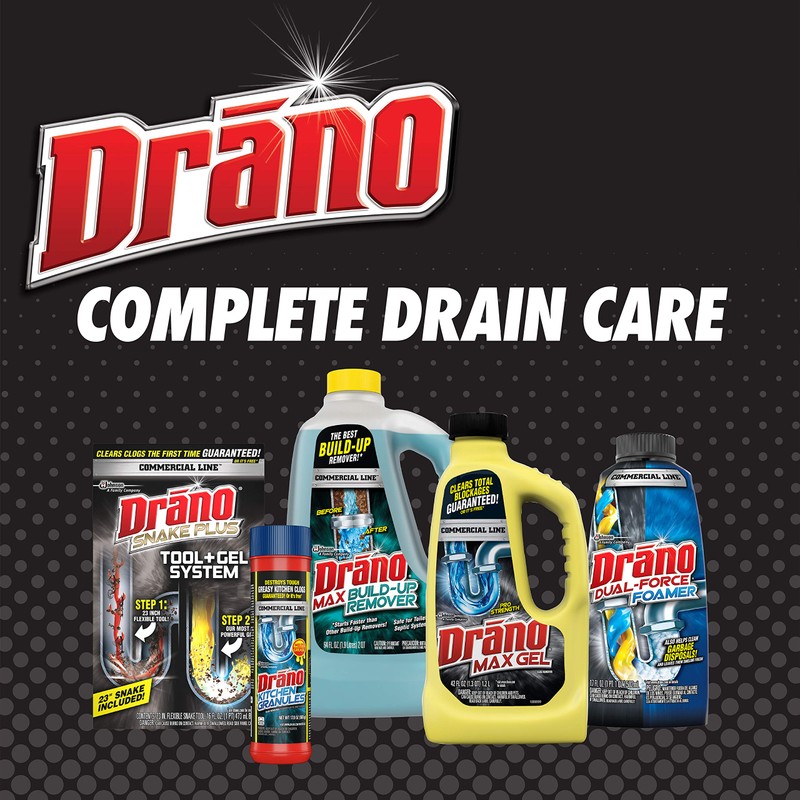 Drano Gel Drain Clog Remover and Cleaner 16oz and Snake