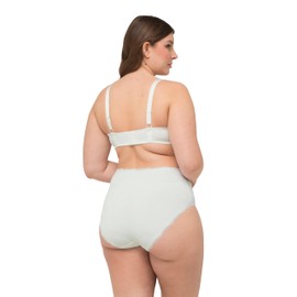 Ulla Popken Women's Wire-Bra, Balconnet, Soft Cup, Lace Bra, Snow white