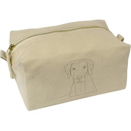 'Rhodesian Ridgeback Dog Face' Canvas Wash Bag/Makeup Case (CS00041205)