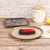 jinsongdafa Ceramic Dinner Plates Dish Set,Set of 4,for Lunch snacks