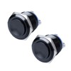 DMWD 2-Pack 19mm Metal Momentary Push Button Switch Screw Terminals