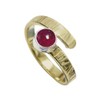 SILVERTROVE Gemstone Sterling Silver and Brass Band Ring for Men