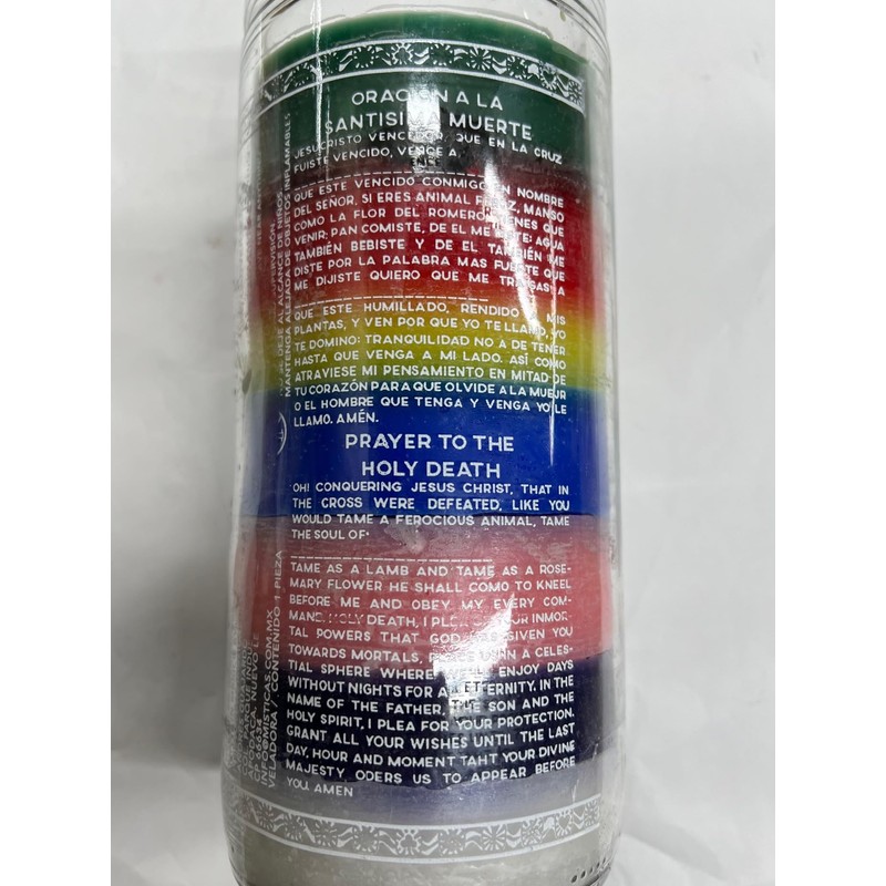 Brilux Holy Death 14 Day Unscented 7 Color Candle in