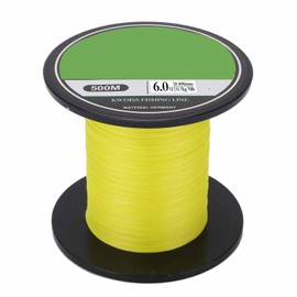 Braided Fishing Line 8 Strands 500m Ultra Strong PE Fishing Line Lure Wire Kite String Yellow for Sea Fishing6.0