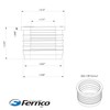 Fernco P22U-139 2-in. Service Weight Cast Iron Hub to 1.5-in.