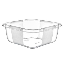 Best House Square Kitchen Washing Up Bowl Basin Mixing, Multipurpose Bath Tub/Washing Tub, Clear Wash Basin - 3 Litres for Kitchen, Bathroom, and Household Use (Pack of 2)