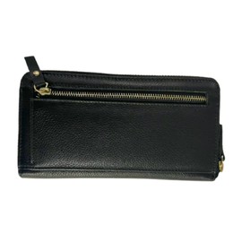 OVERDOSE Women's Leather Signature Clutch Wallet, Smartphone Wristlet, Handbags Clutch Wallet, Multi Card Slot, Wallet Purse, Checkbook Wallet - Brown Nappa Leather Wallet