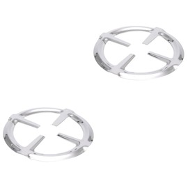 TEHAUX 2pcs Stainless Steel Gas Stove Rack Round Pot Holder for Coffee Makers Durable Kitchen Shelf Easy to Clean Espresso Pot Stand for Home Cooking and Coffee Lovers