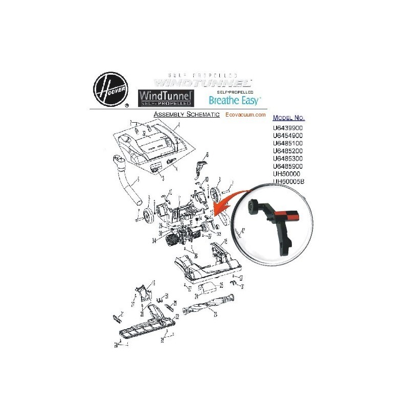 Hoover Belt Idler Arm with Bearing for Hoover for Self