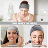 Spa Headband, Ultra Soft Adjustable Terry Cloth Face Wash Headbands