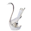 Silver Plated Swan Duck With 12 Pcs Tea Spoon Set
