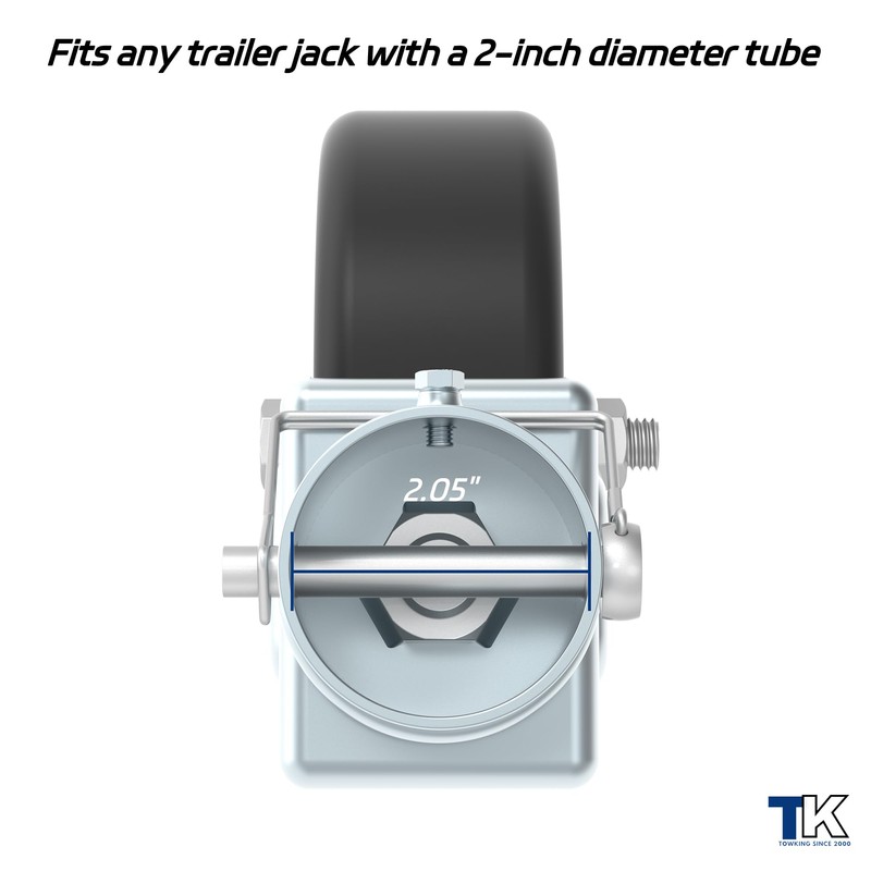 TOWKING 1500lbs 6" Trailer Jack Swivel Caster Replacement with Upgraded