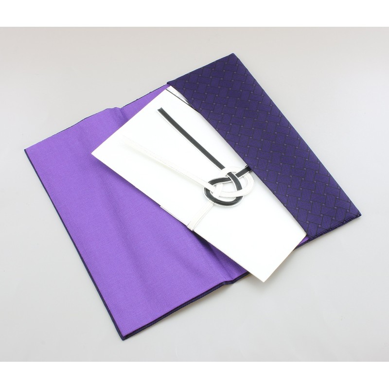 大興産業 慶弔事用ふくさ 紫 20×12.5×0.6cm 龍目 正絹西陣織 金封ふくさ 桐箱入 149-9