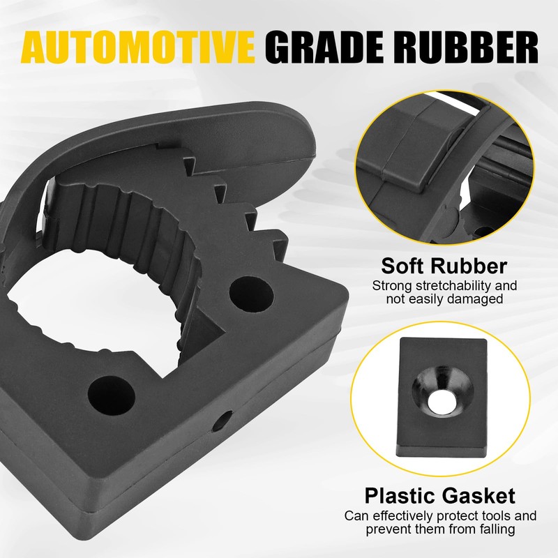 GLOBLED Quick Release Rubber Clamp Mount Fits 1-1/7'' to 1-3/7''