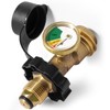 100 lb Propane Tank Adapter with Gauge, Universal Fit POL