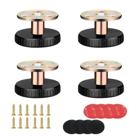 Lyivisk Adjustable Furniture Feet, Pack of 4, Height-Adjustable Feet 27 to 40 mm for Furniture such as Bed, Cabinet or Table, Stable with Non-Slip Pads, Ideal as Levelling Feet