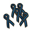 5 Thin Blue Line Law Enforcement Police Ribbon Shoulder Patches
