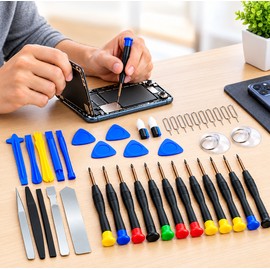 40-in-1 Mobile Phone Repair Tool Kit – Screwdriver, Spudger & Pry Opening Set for Smartphones and Electronics