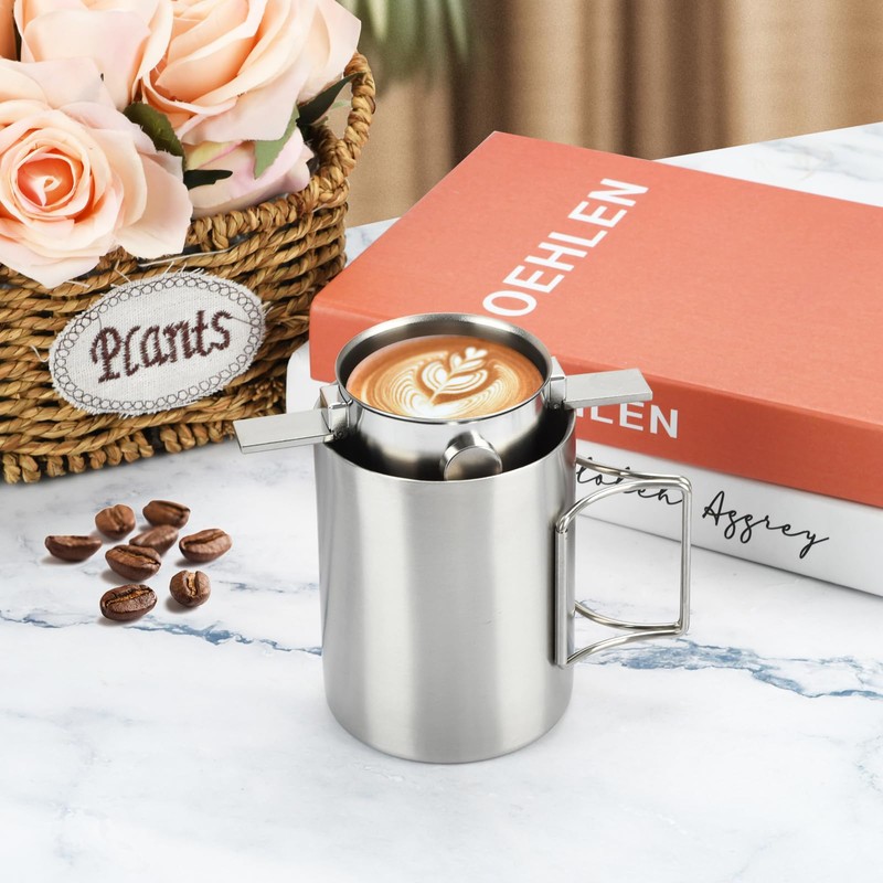 BSDLZCH 304 Stainless Steel Hanging Ear Coffee Filter Cup Portable