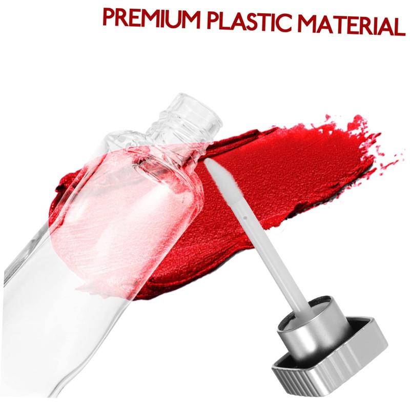 Ipetboom 6pcs Refillable Lip Gloss Tubes Durable Plastic Lip Gloss