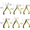 QWORK® 6-Piece Mini Pliers Set for Electronics and Jewellery Making,