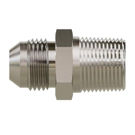 Generic 3/8"" Male JIC to 1/2"" Male Pipe Hydraulic Adapter, Silver