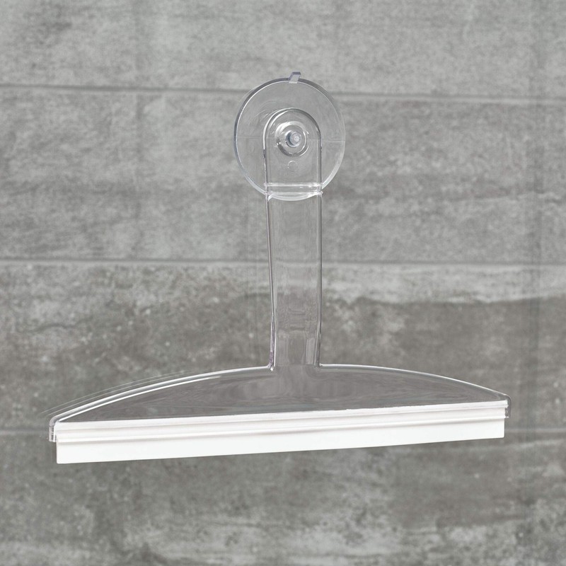 iDesign 22300 Plastic Plastic Suction Squeegee with Storage Hook Shower,