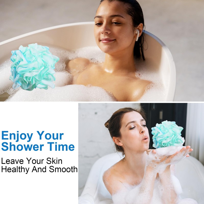 Pack of 3 bath sponge, shower sponge, loofah sponge, exfoliating