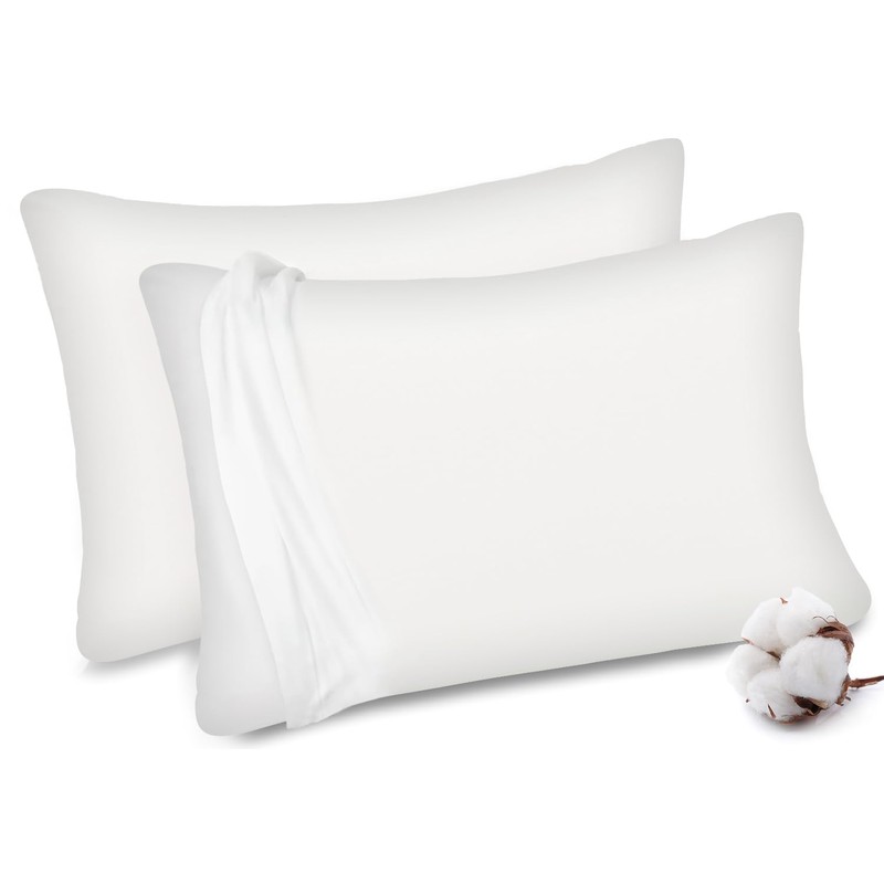 Acrali Home GOTS Cert. 100% Organic Percale Cotton Pillow Cases