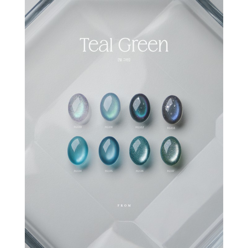 From the Nail Teal Green Magnetic Gel + 30 parts