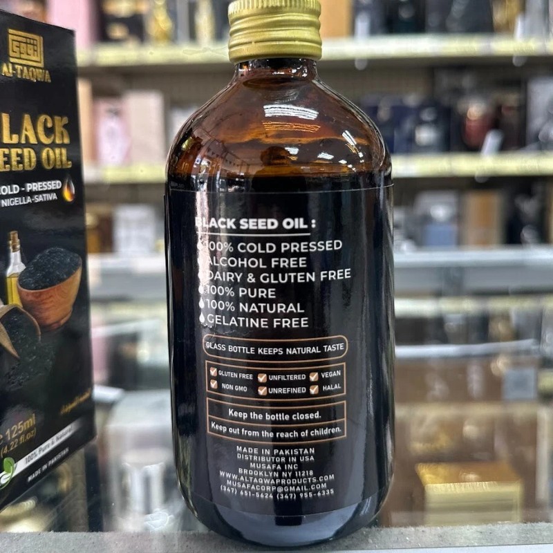 Al Taqwa Cold Pressed Black Seed Oil 100% Pure Natural