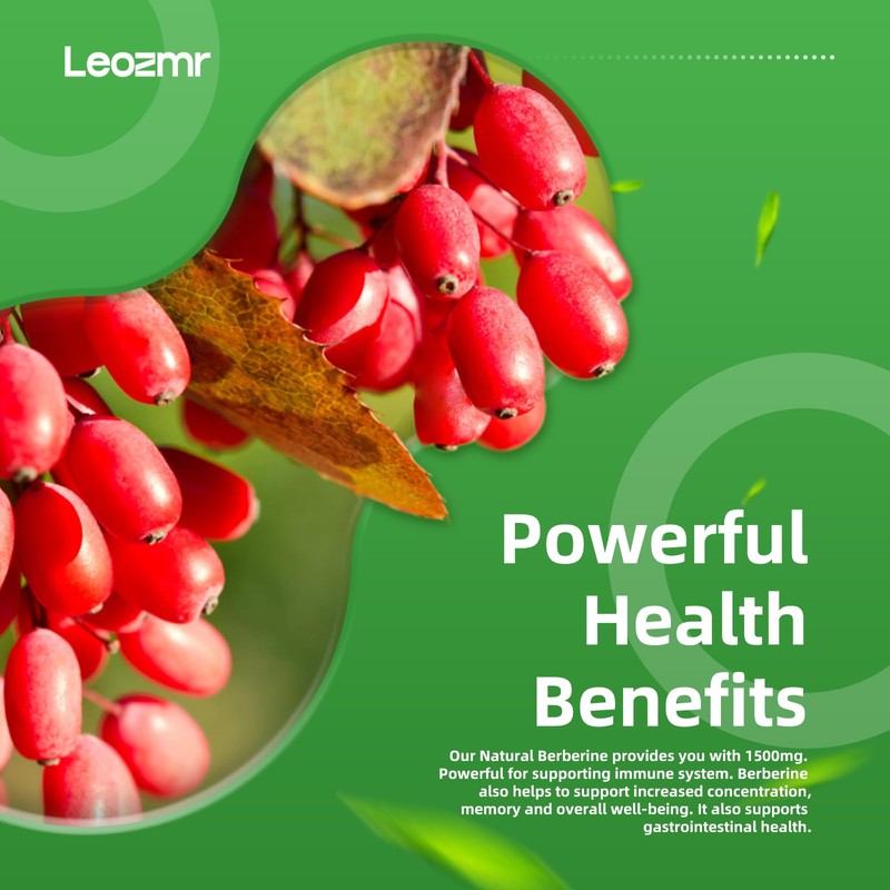Berberine Supplement - Berberine 1500mg Per Serving,120 Capsules - Berberine
